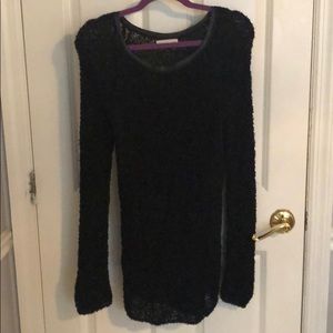 Hinge Black Sweater fuzzy S